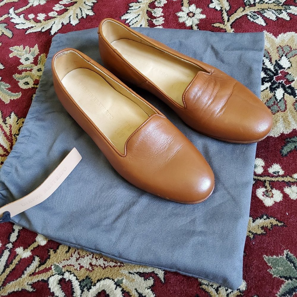 Dieppa Restrepo Dandy Flat Loafer (Honey Whiskey)